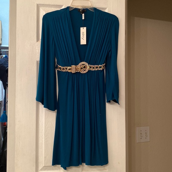 Dresses & Skirts - NWT SKY dress with jeweled belt attached. Great for you or a 🎁 gift!